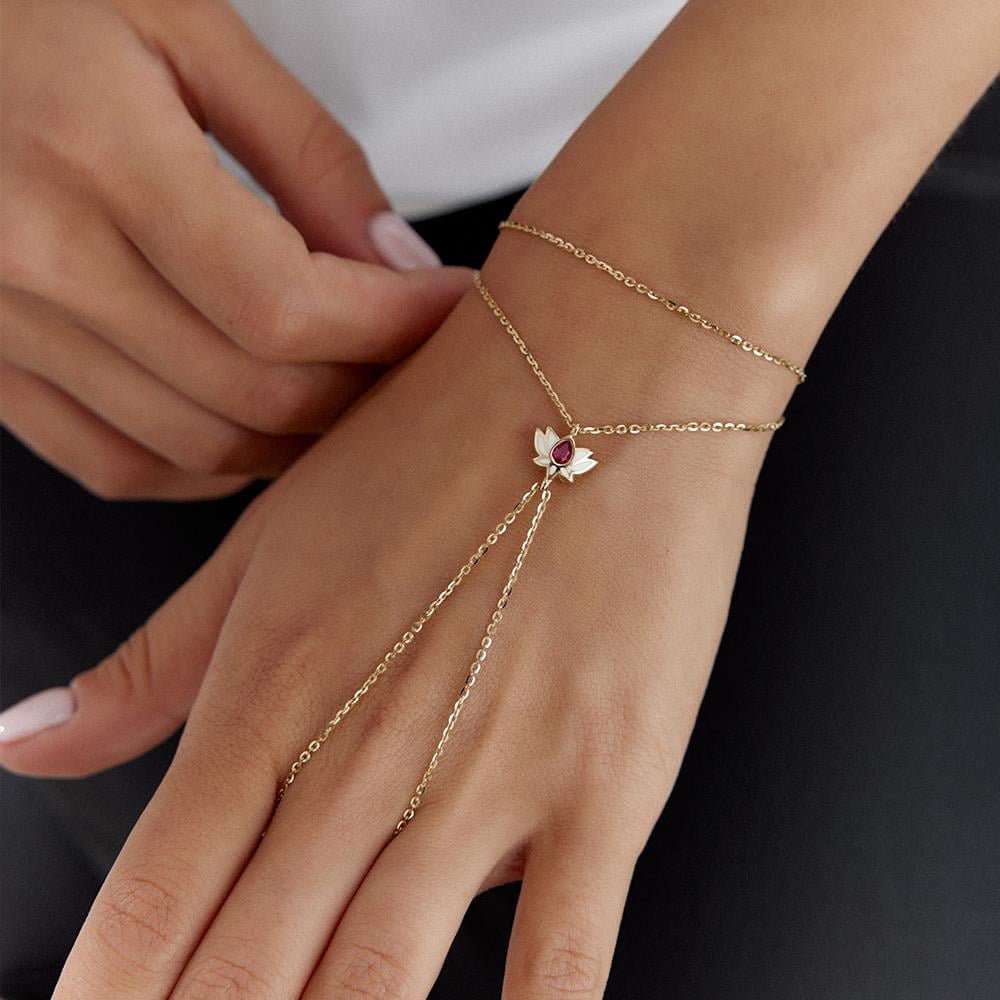 Cetaş Lotus Figür Altın Şahmeran Bileklik - Image 2