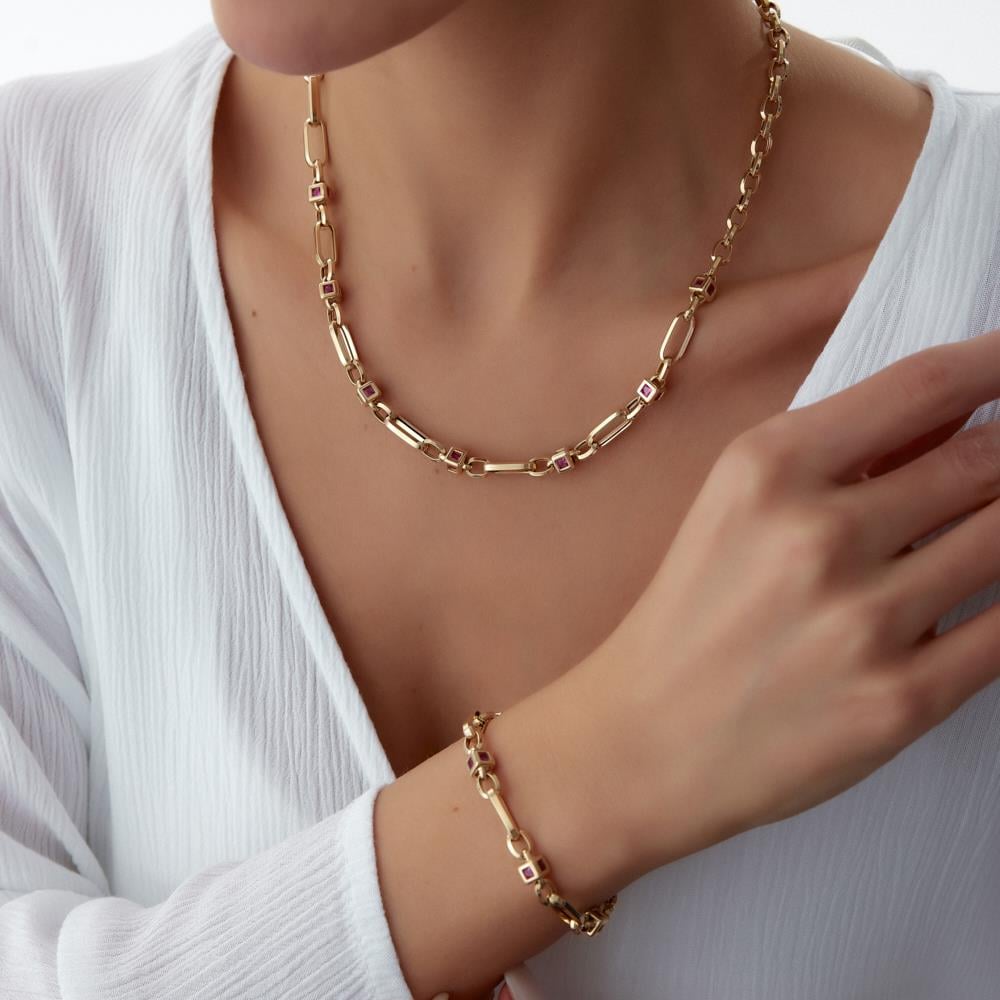 Cetaş Minima Ruby Altın Bileklik - Image 2