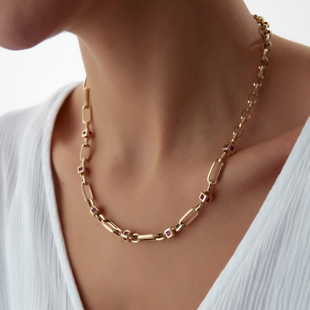 Cetaş Minima Ruby Altın Kolye - Image 2