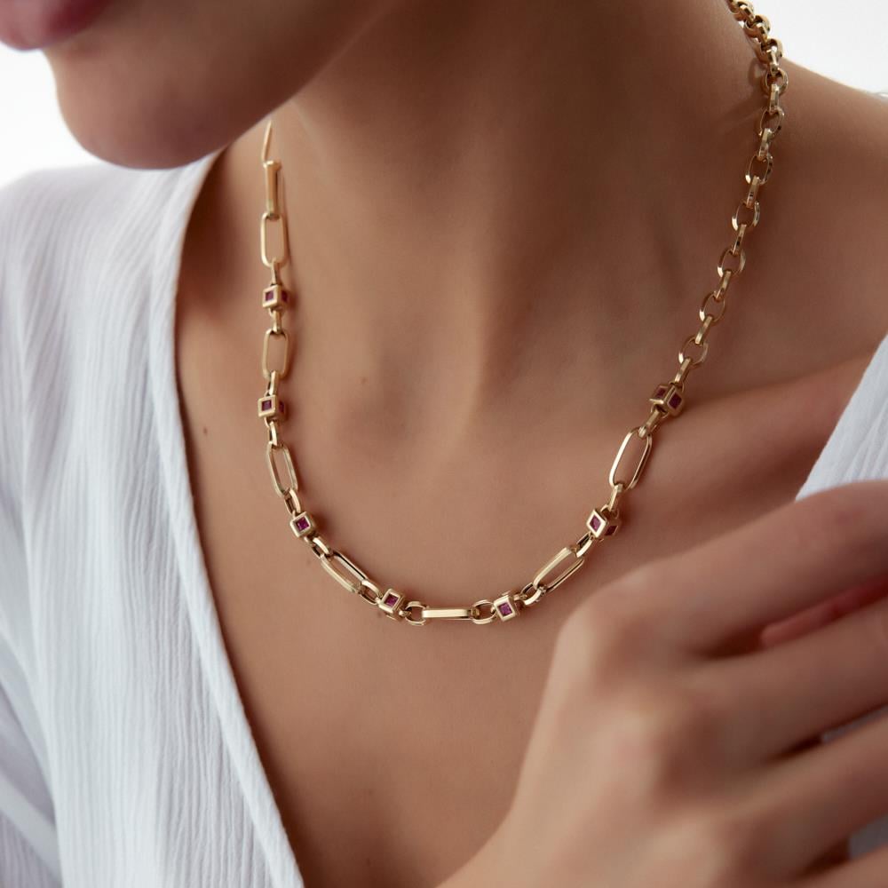 Cetaş Minima Ruby Altın Kolye - Image 2