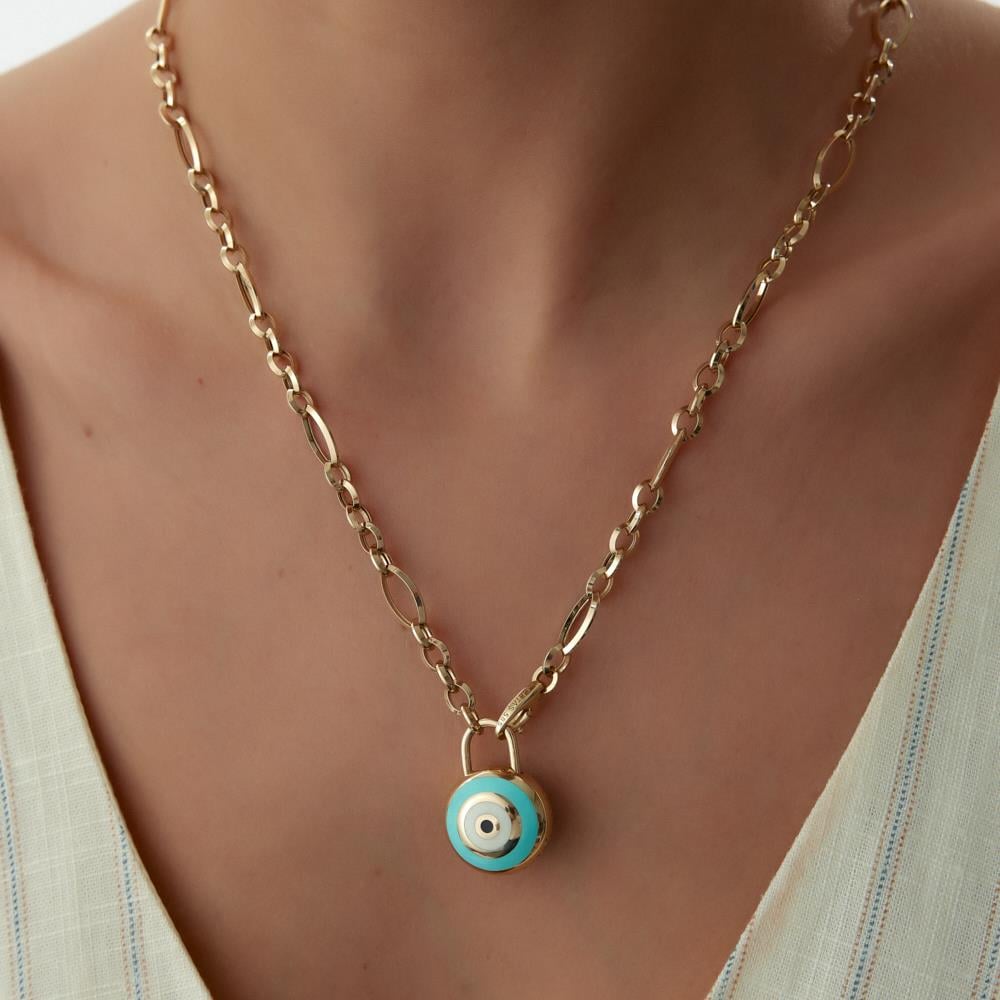 Cetaş Nazar Kilit Altın Kolye - Image 2