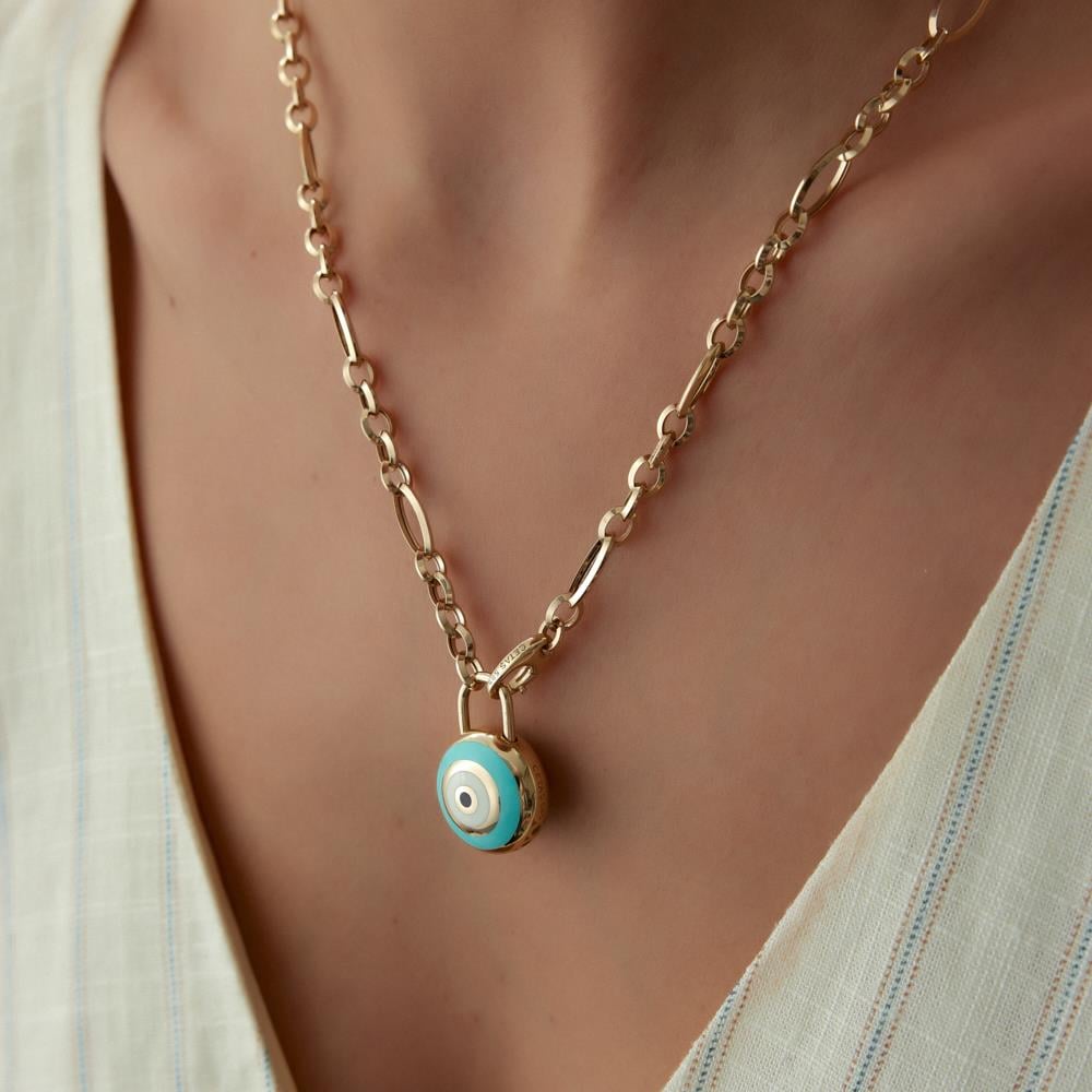 Cetaş Nazar Kilit Altın Kolye - Image 2