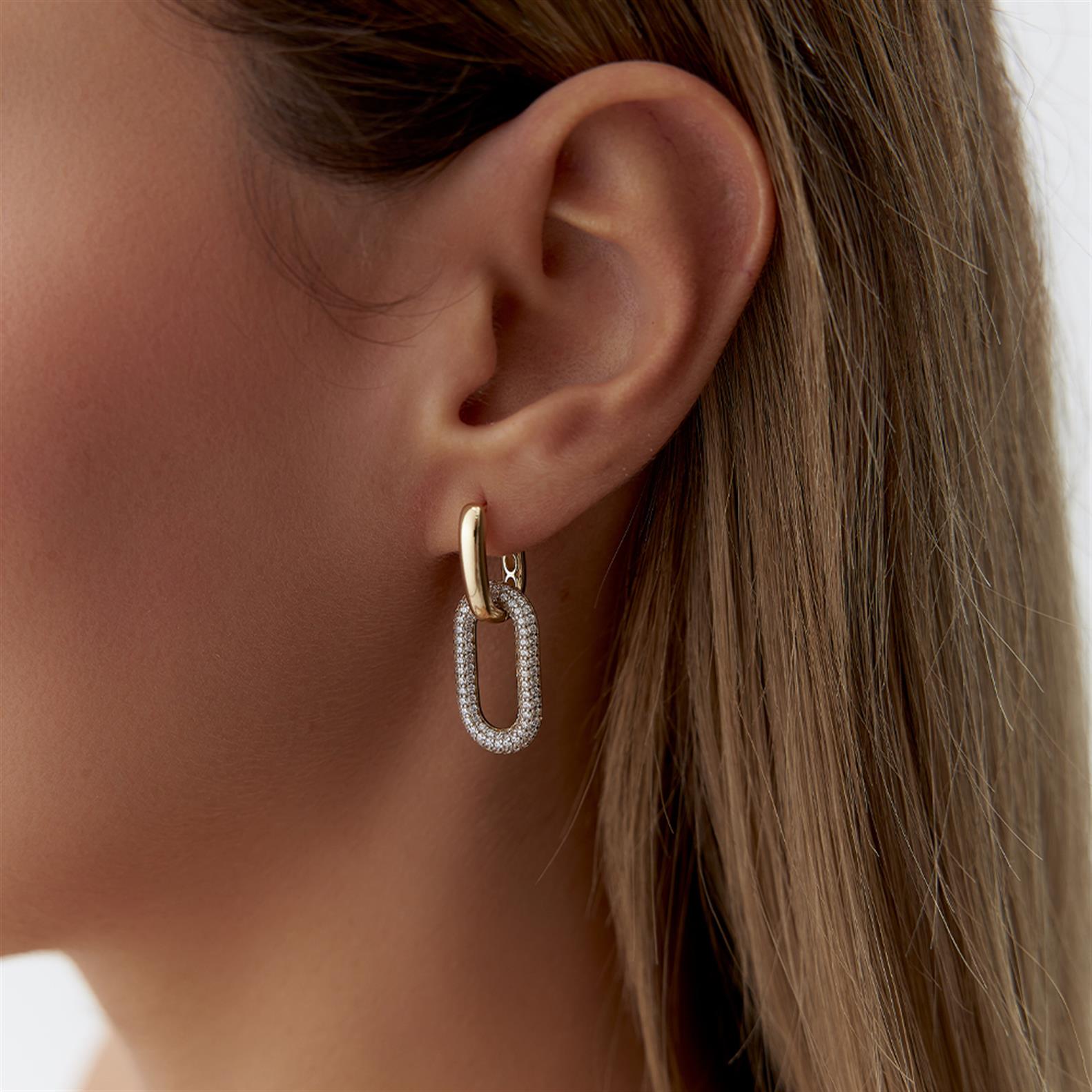 Cetaş Taşlı Halka Küpe - Image 1