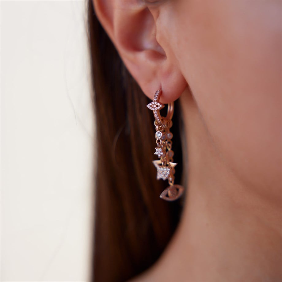 Çoklu Figürlü Yıldız Göz Küpe - Image 1