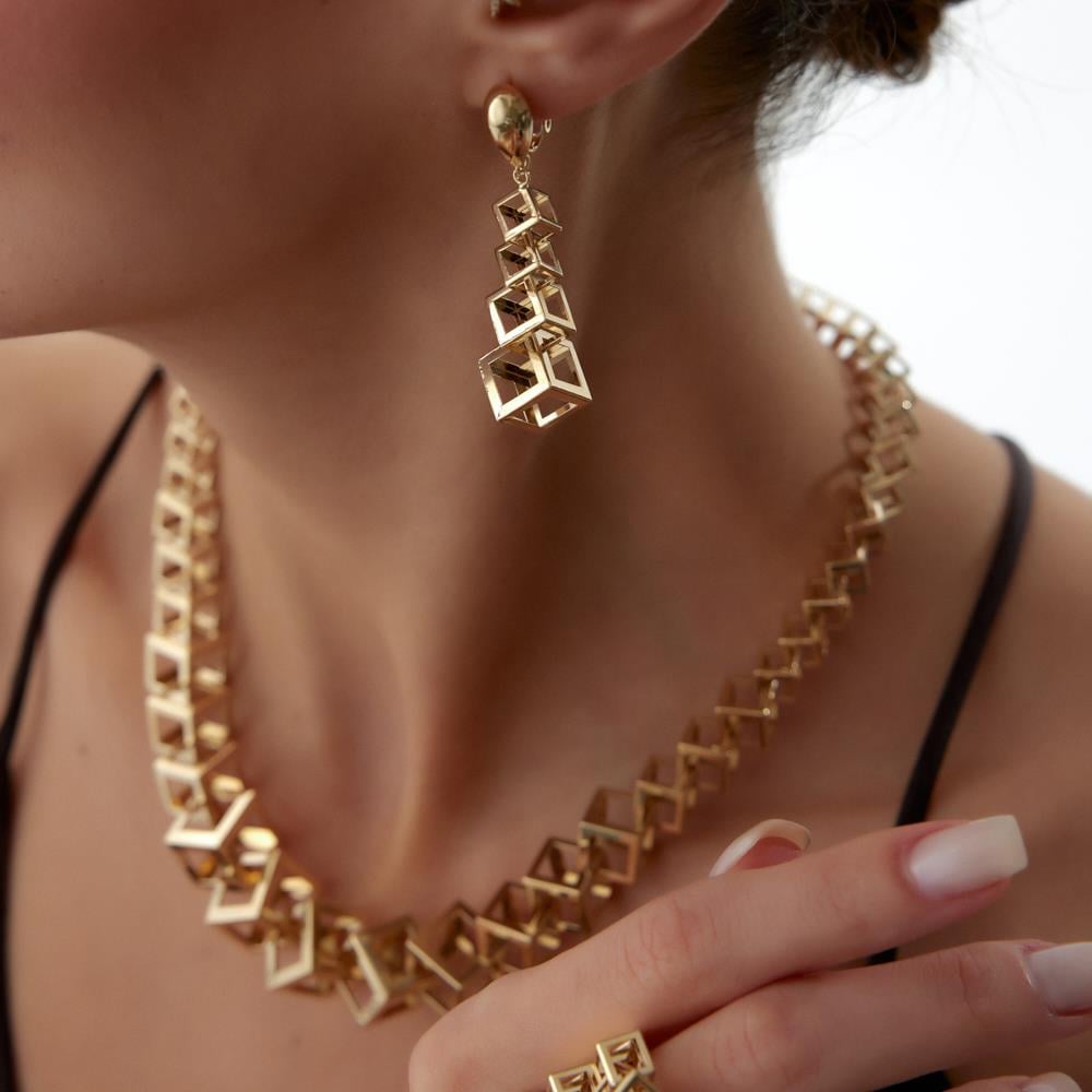 Cube Altın Küpe - Image 1