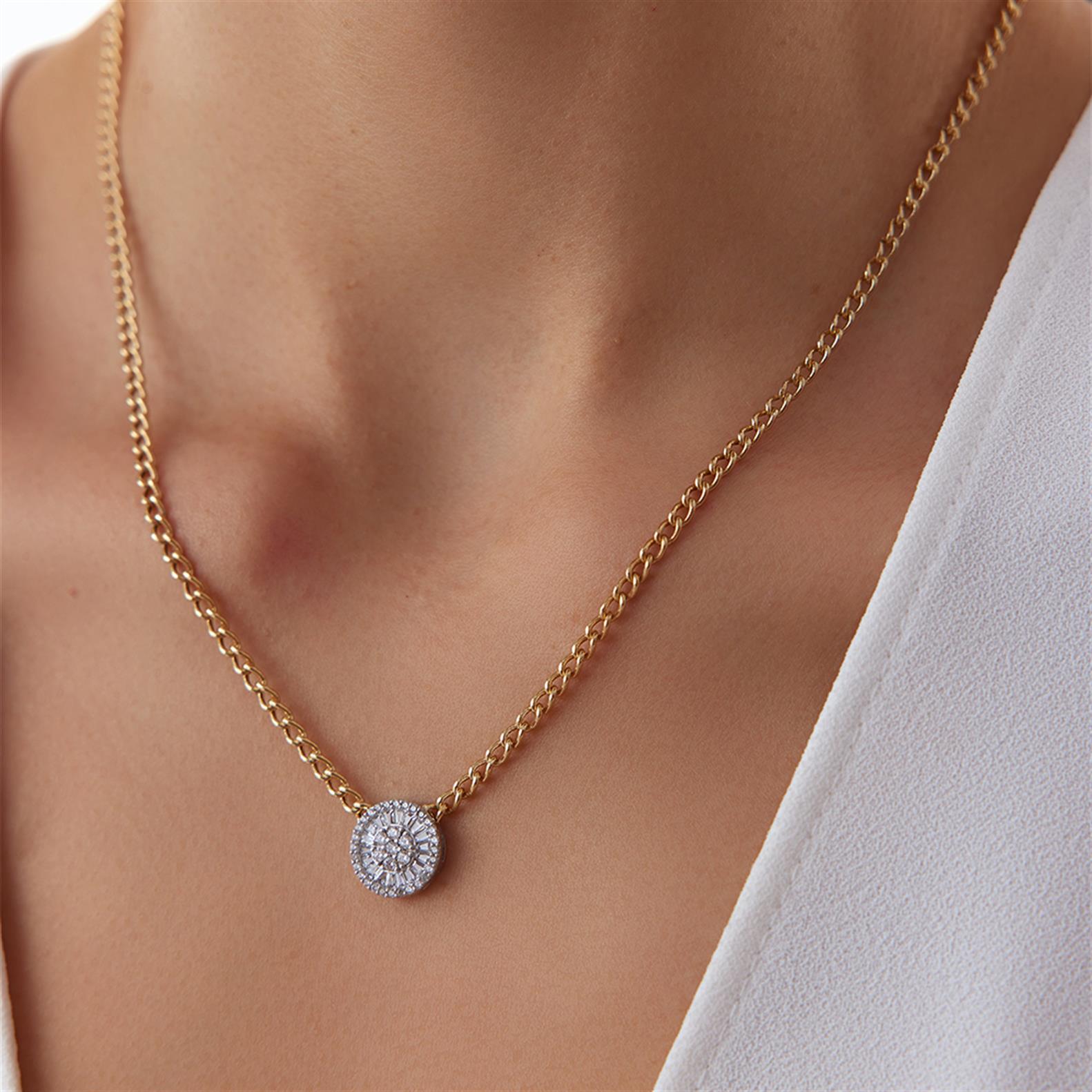 Curb Zincir Trapez Kolye - Image 1