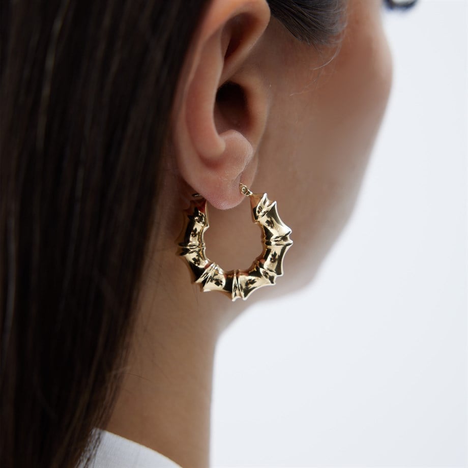 Dalga Kesim Halka Küpe - Image 1