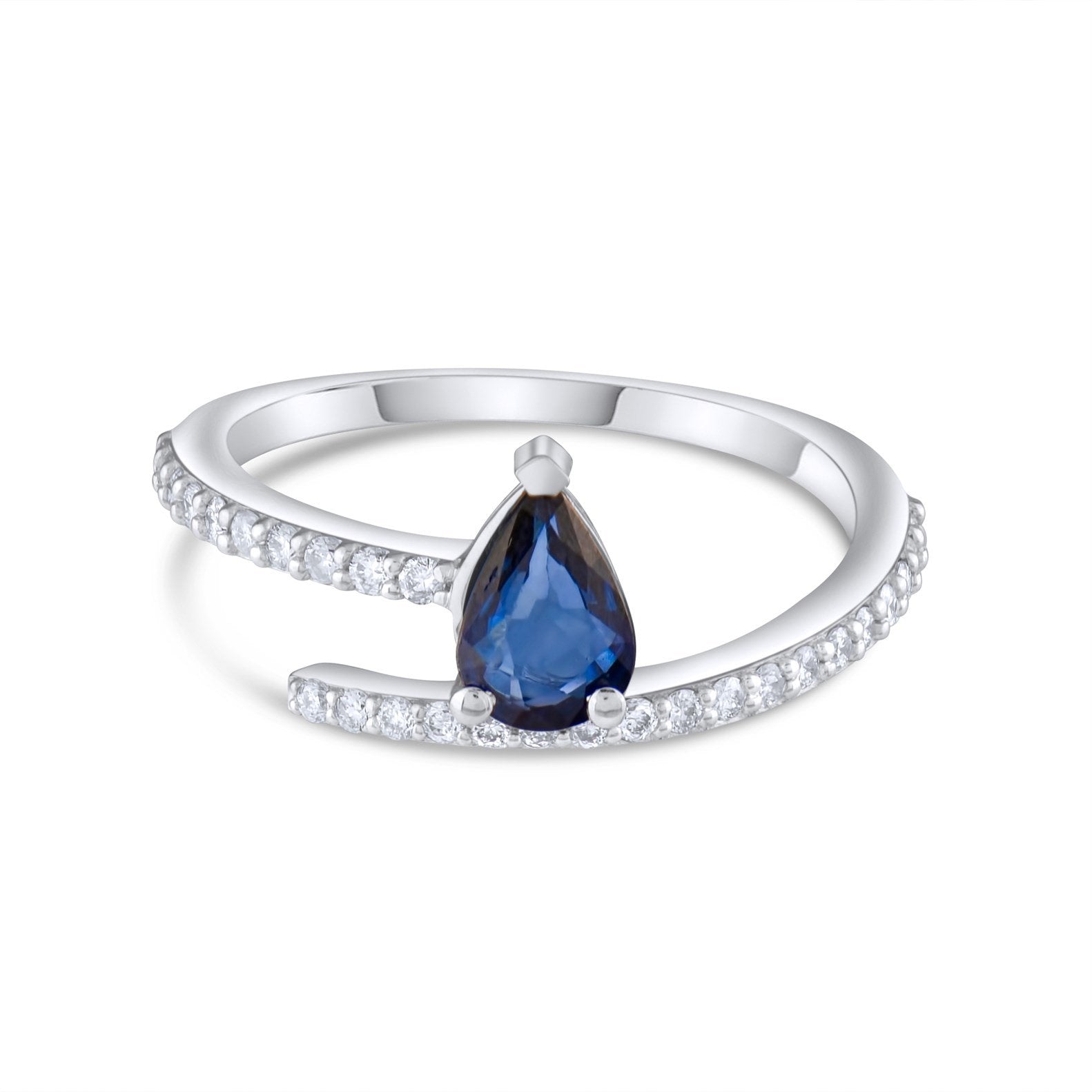 Drop Safir Pırlanta Yüzük - Image 2