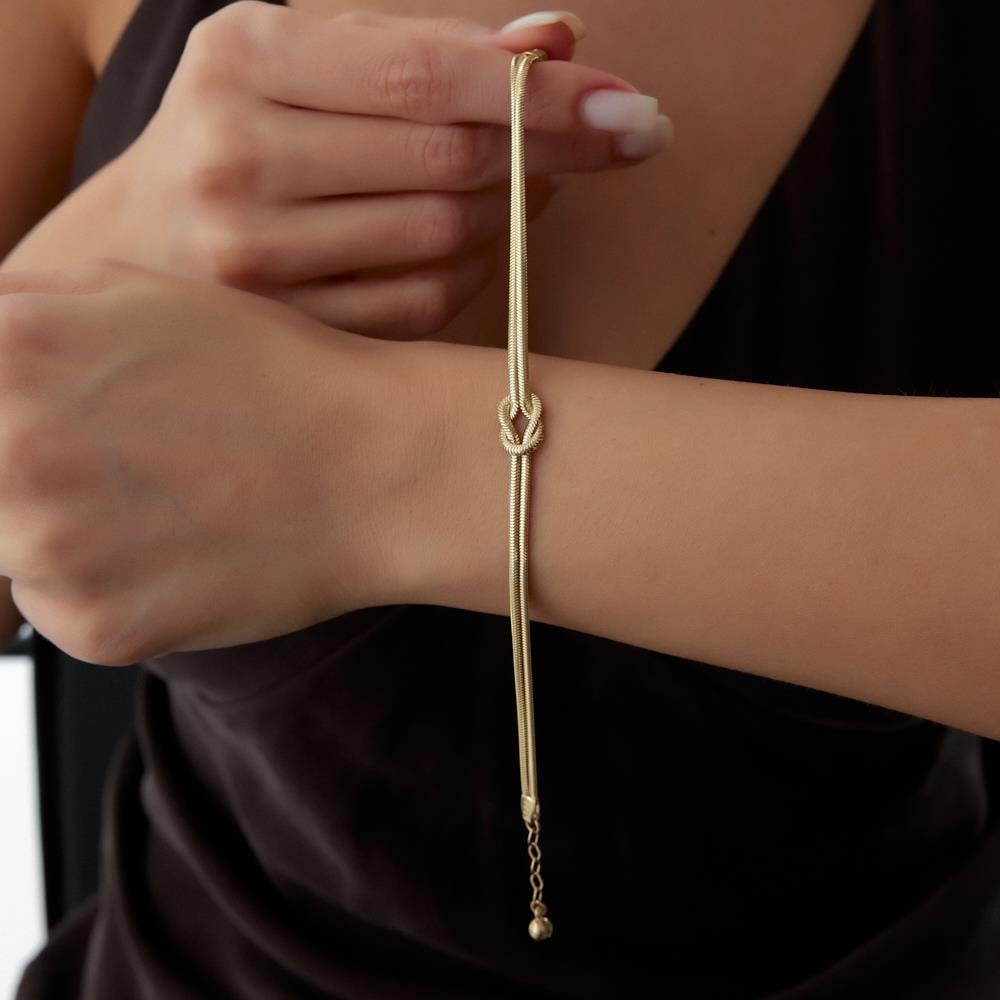 Düğüm Balıksırtı Altın Bileklik - Image 3