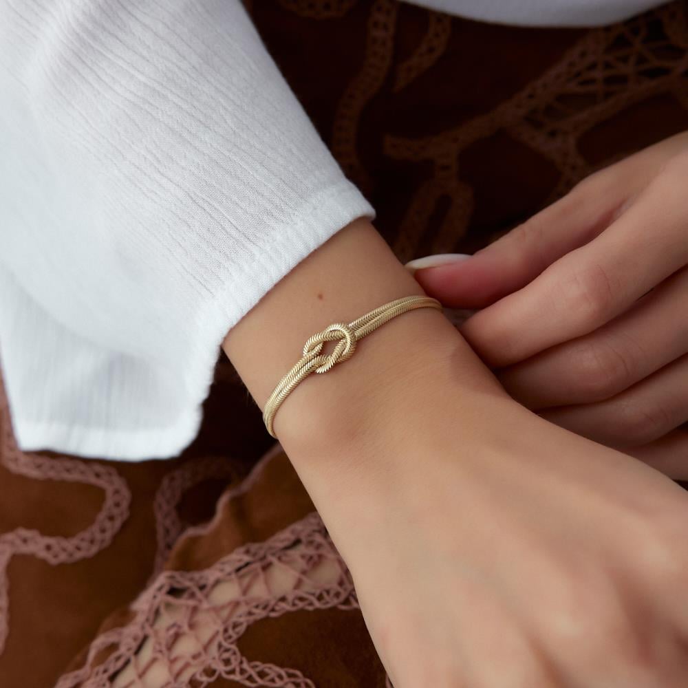 Düğüm Balıksırtı Altın Bileklik - Image 2