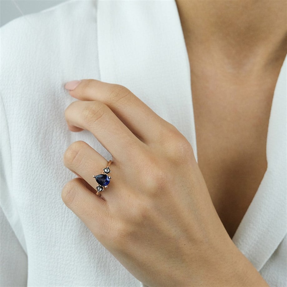 Elmas Safir Yüzük - Image 2