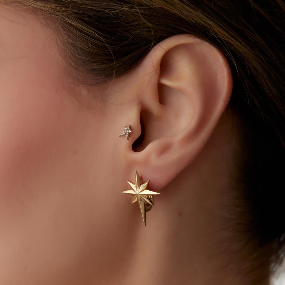 Ema Kuzey Yıldızı Altın Küpe - Image 1