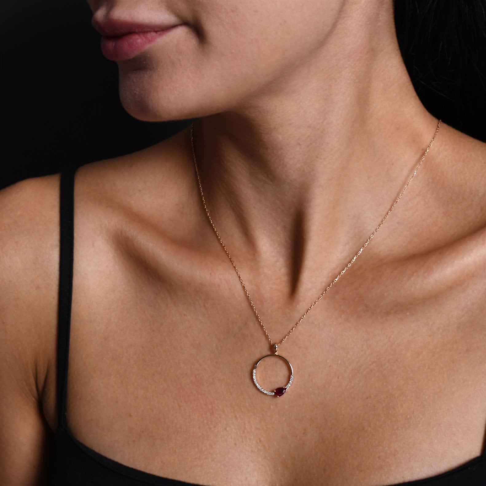 Fire Fox Pırlanta Yakut Kolye - Image 3