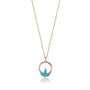 Firuze Lotus Motifli Minimal Kolye - Image 2