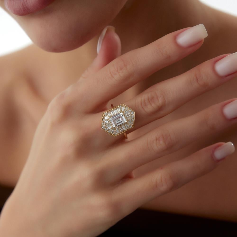 Genola Kalkan Tasarım Altın Yüzük - Image 2