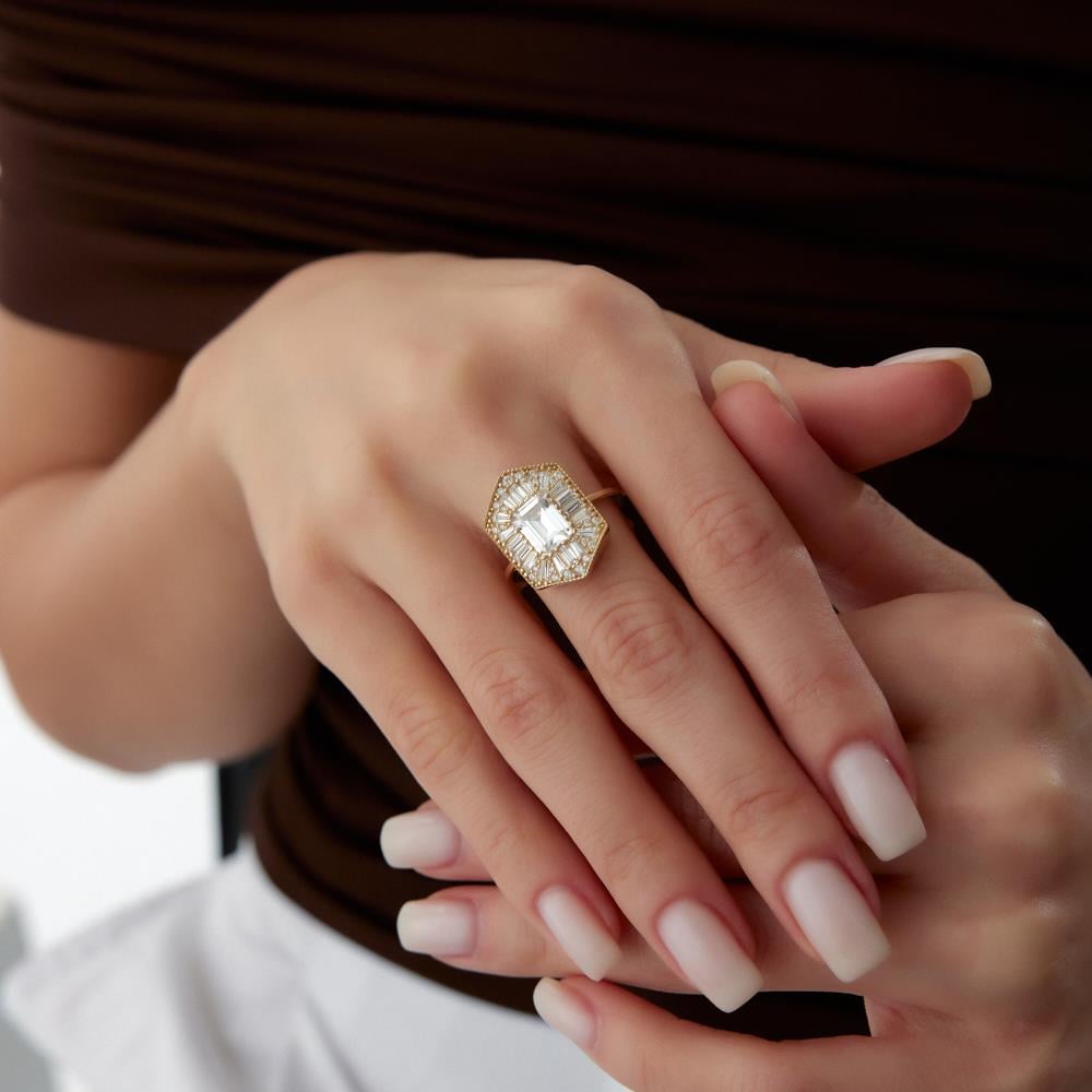 Genola Kalkan Tasarım Altın Yüzük - Image 2