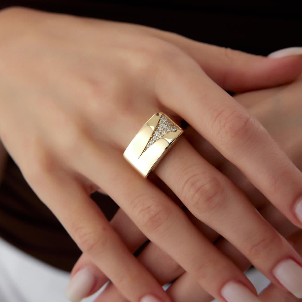 Genola Zipper Tasarım Altın Yüzük - Image 2