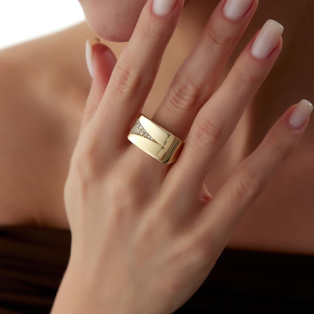 Genola Zipper Tasarım Altın Yüzük - Image 2