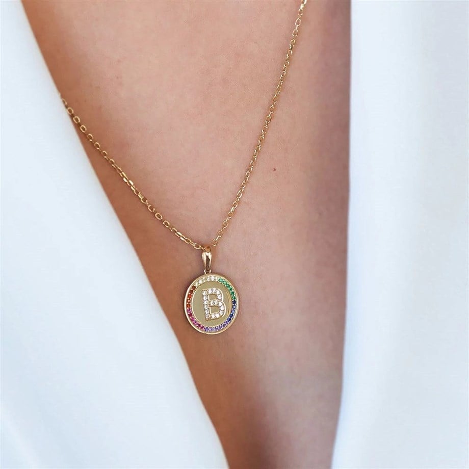 Gökkuşağı Renkli Harf Kolye Ucu - Image 2