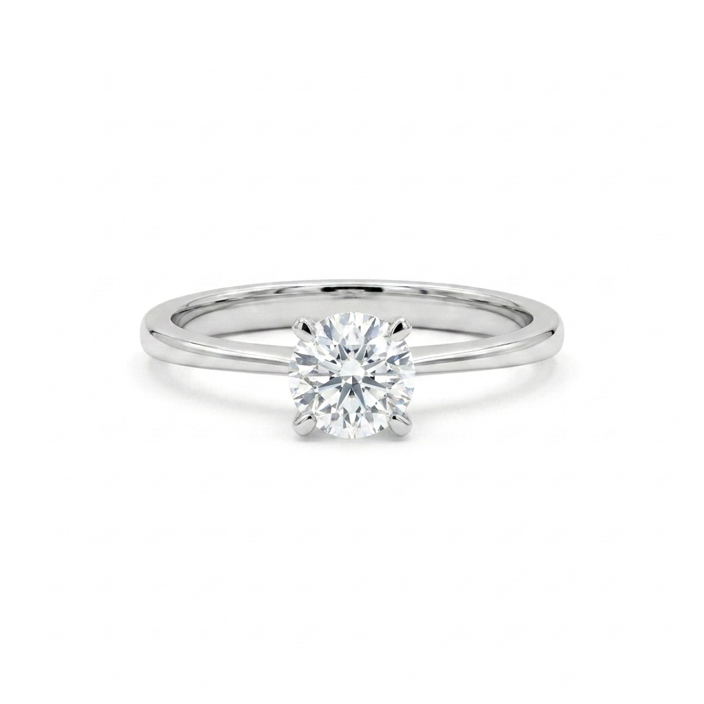 0.45 Ct Tektaş Pırlanta Badem Tırnak Yüzük