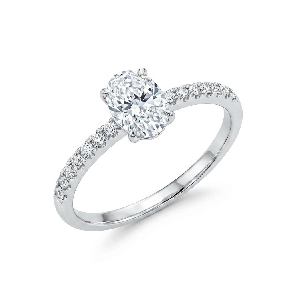 0.67 Ct Oval Tektaş Pırlanta Yüzük