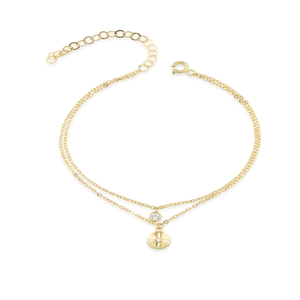 Yonca Charm Altın Halhal