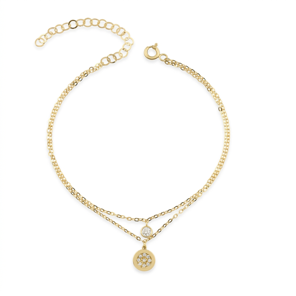 Yuvarlak Charm Altın Halhal