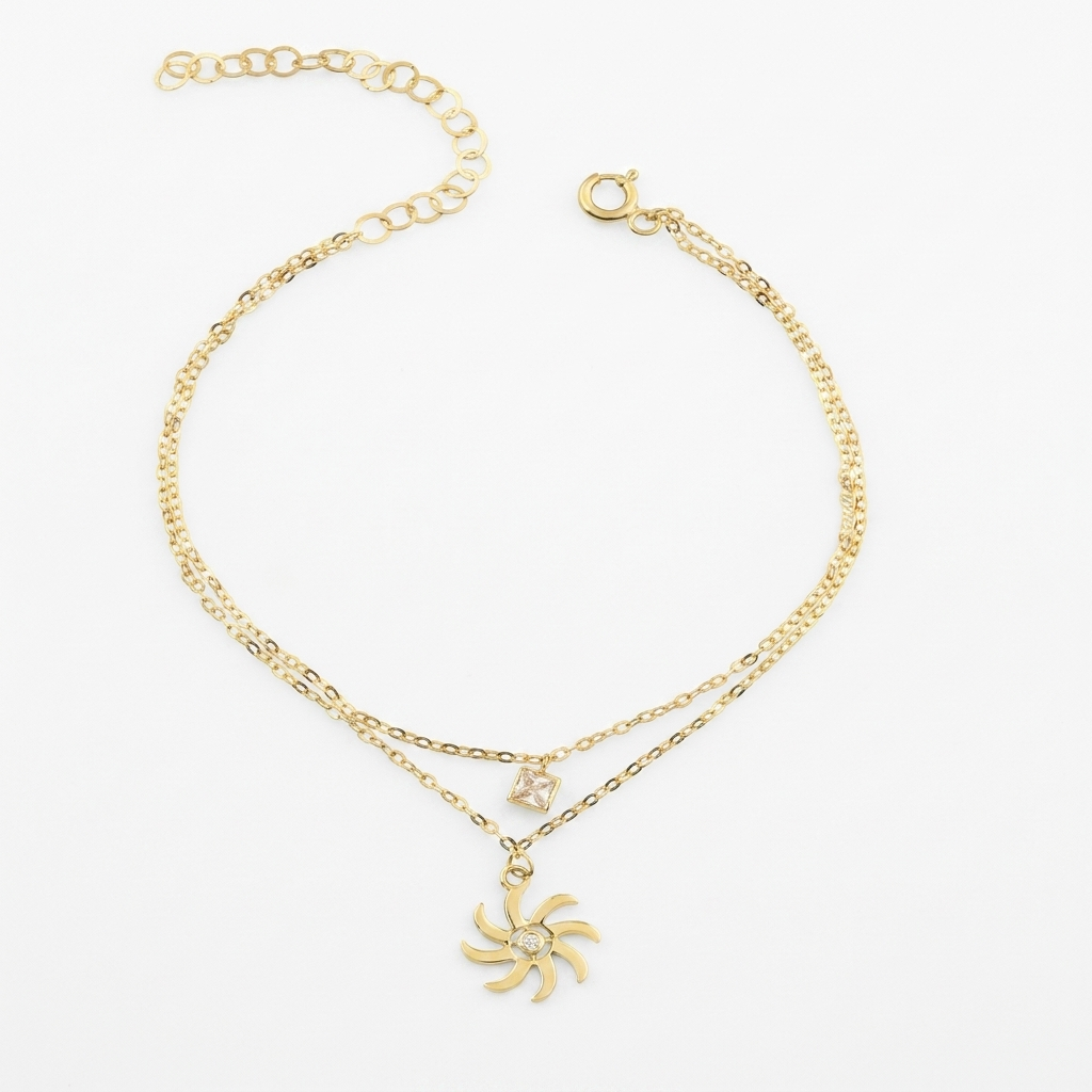 Sun Charm Altın Halhal