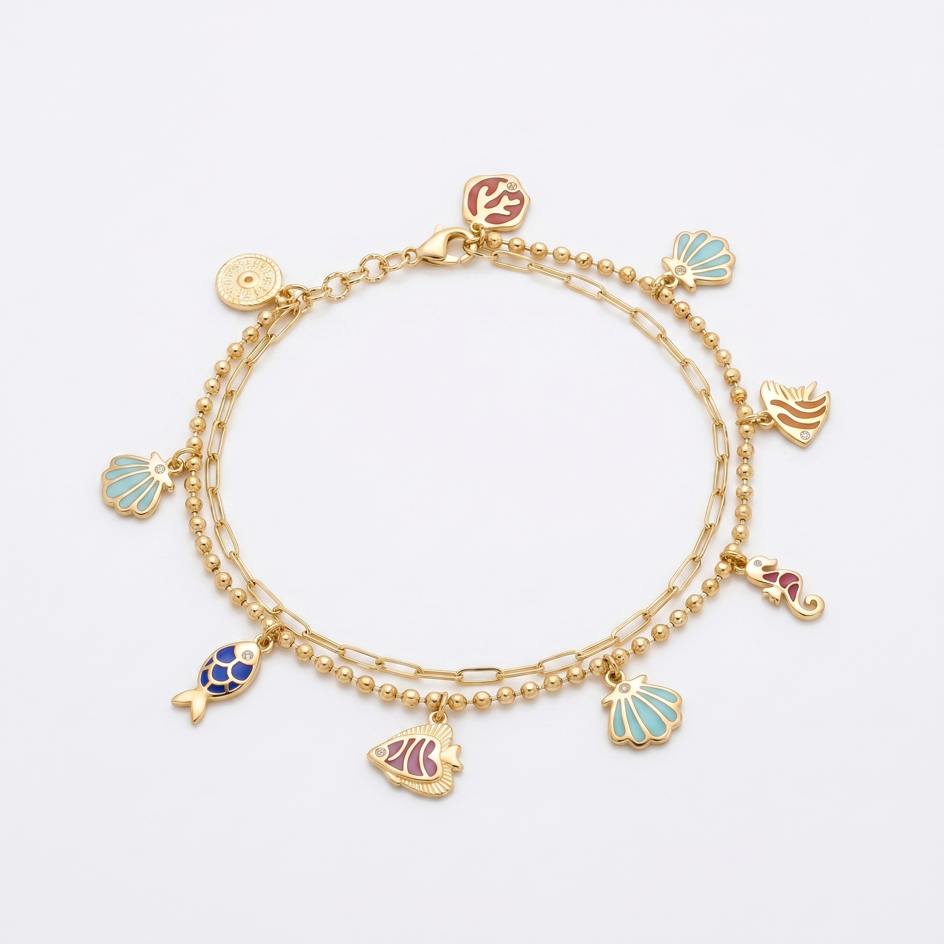 Cetaş Aqualis Multi-Charm Altın Bileklik