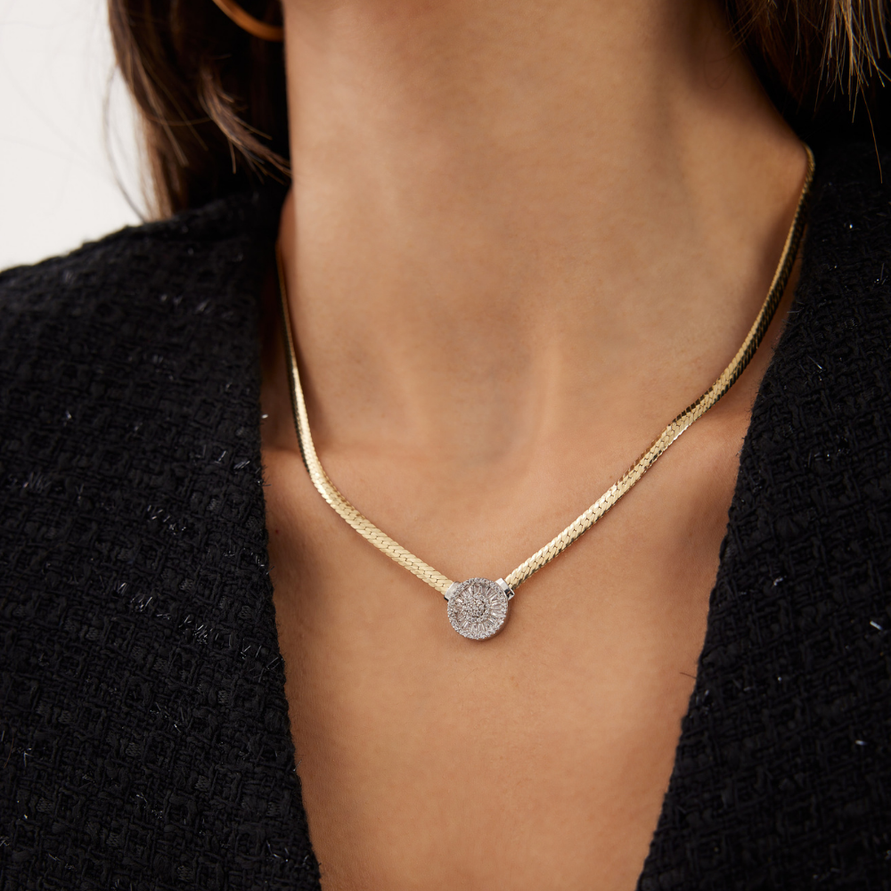 İtalyan Trapez Balıksırtı Altın Kolye - Image 1