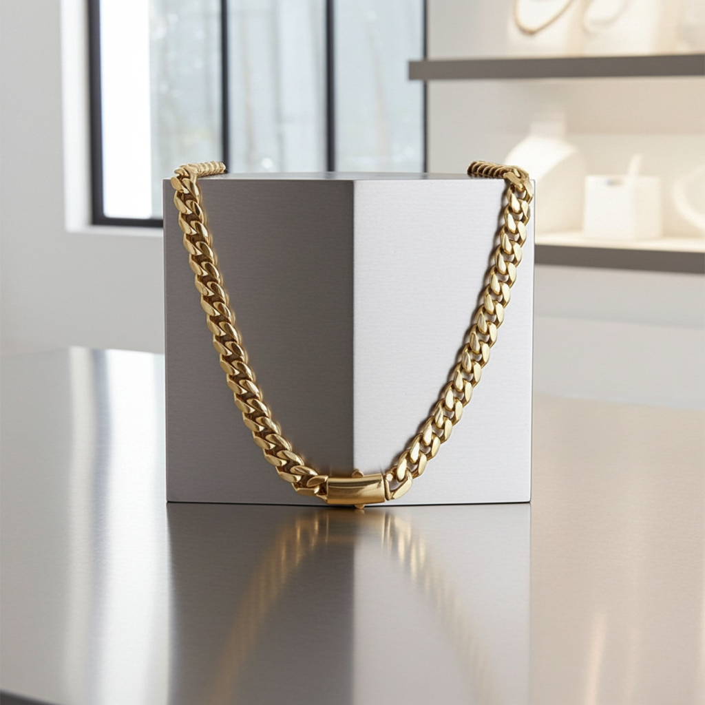 Kalın Gurmet Zincir Altın Kolye - Image 5