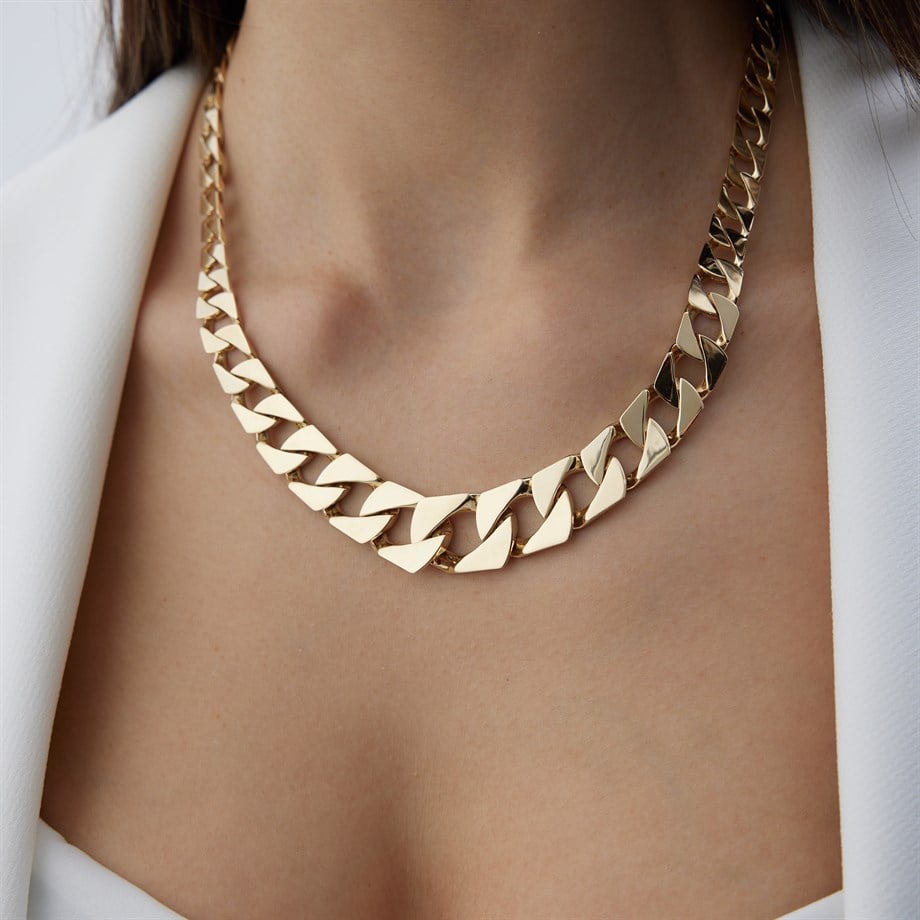 Kalın Halka Gurme Zincir Gerdanlık - Image 1