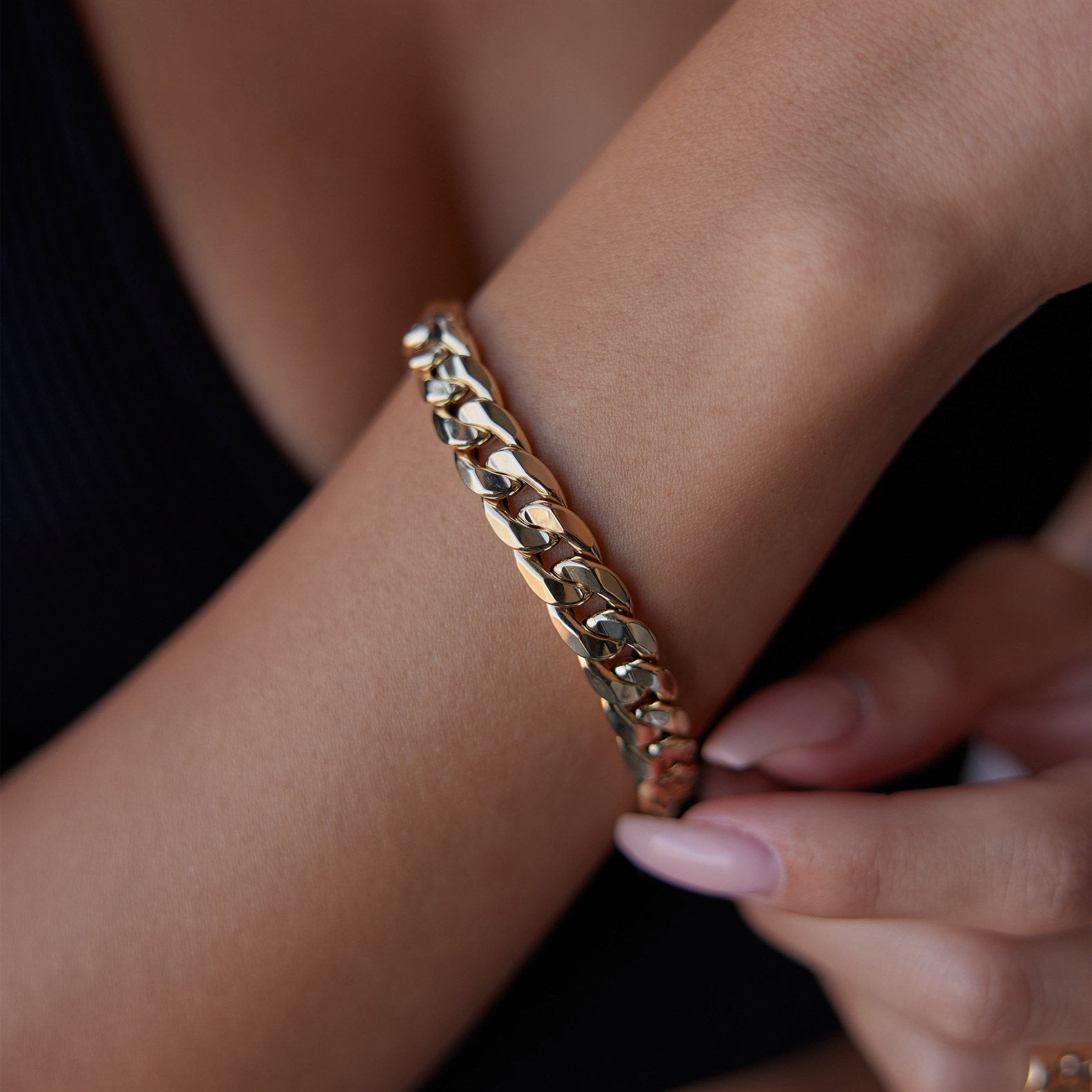 Kalın Zincir Klasik Zincir Bileklik - Image 1