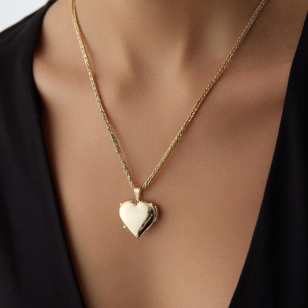 Kapaklı Kalp Altın Kolye Ucu - Image 2