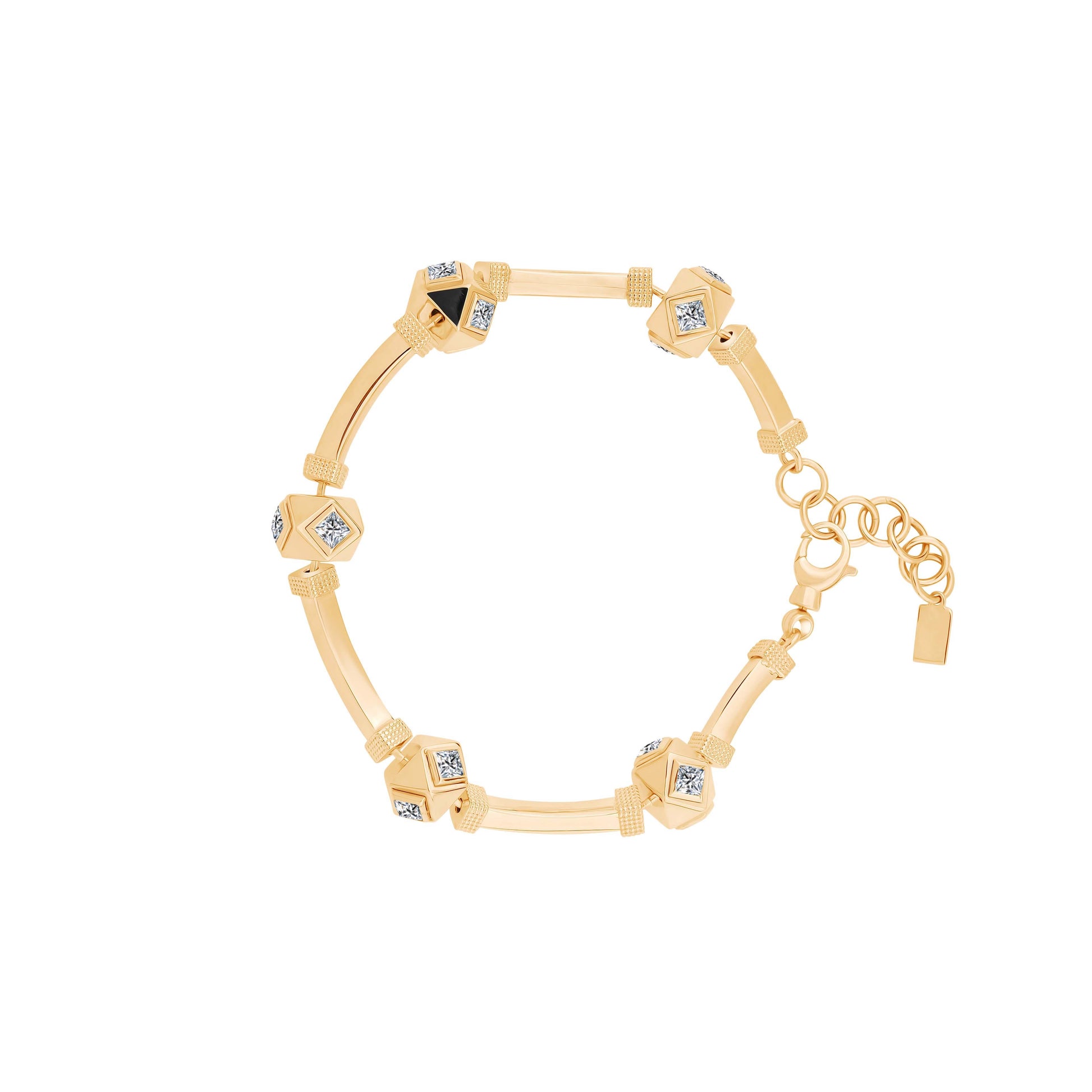 Kare Taşlı Silindir Bileklik - Image 4