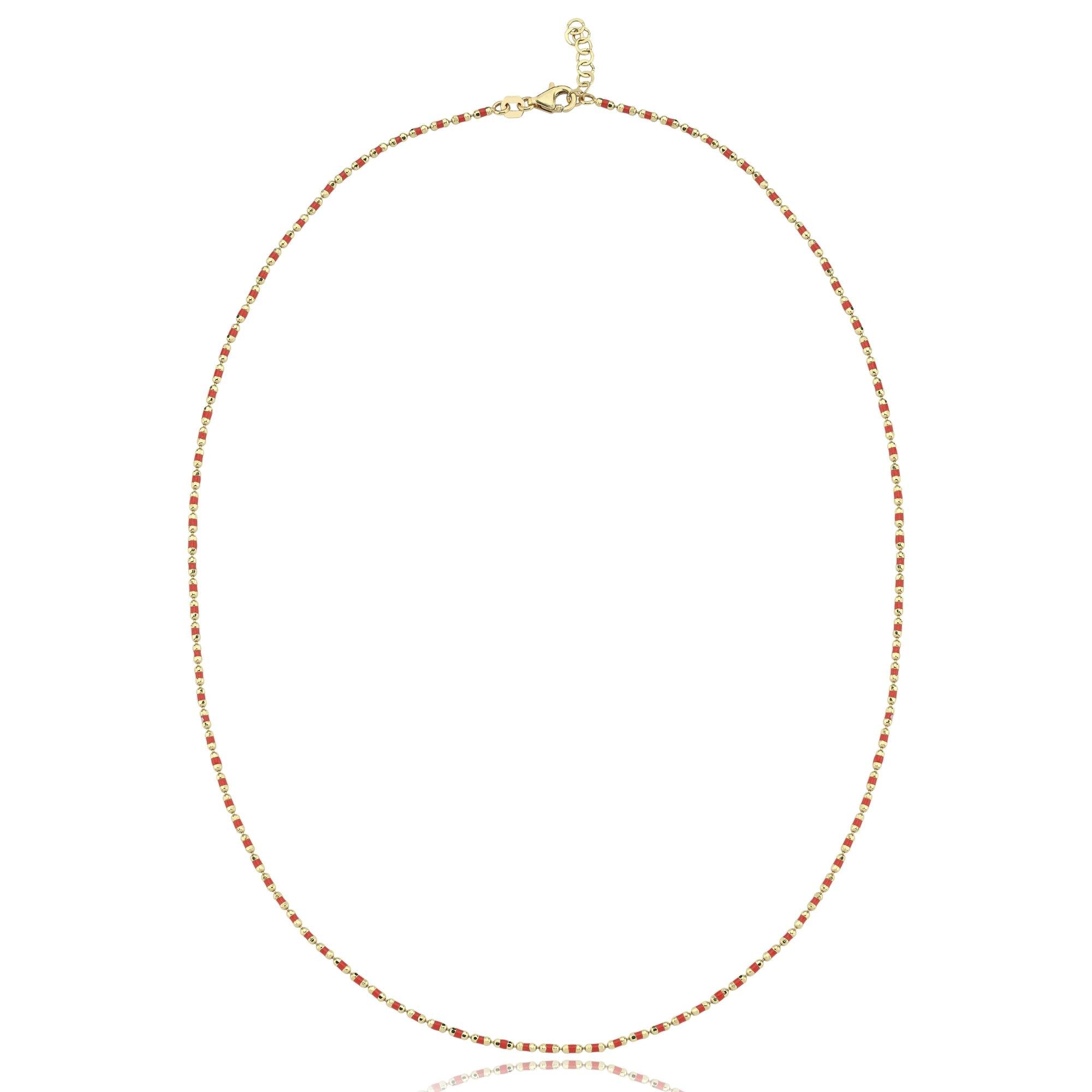 Kırmızı Mineli Minimal Kolye - Image 3