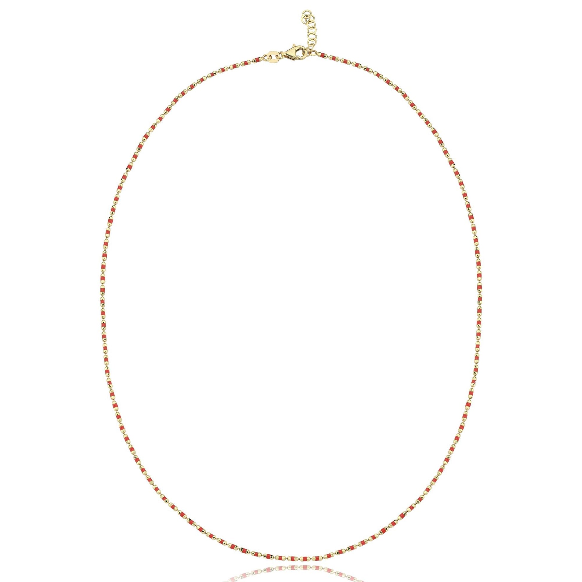 Kırmızı Mineli Minimal Kolye - Image 3