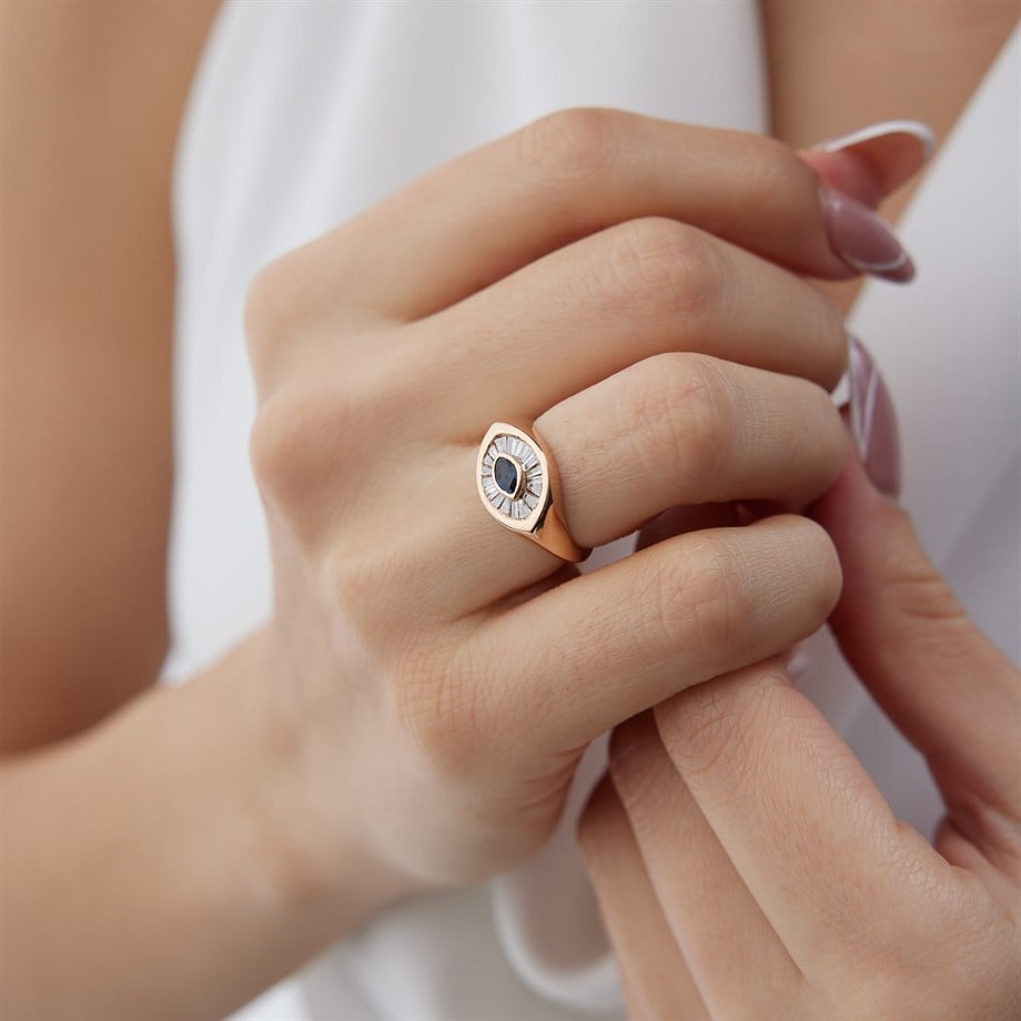 Mavi Göz Pırlanta Yüzük - Image 1