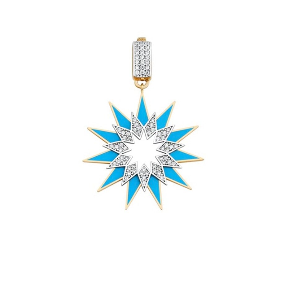 Mavi Mineli Taşlı Kuzey Yıldızı Kolye Ucu - Image 1