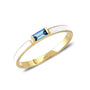 Mavi Zirkon Beyaz Mineli Minimal Yüzük - Image 2
