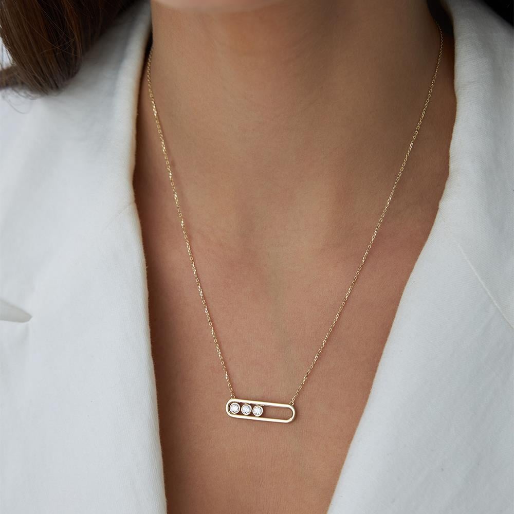 Tasarım Ataç Altın Kolye - Image 2