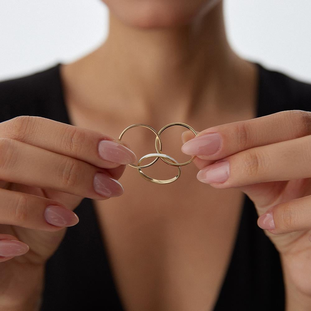 Mineli Trio Altın Yüzük - Image 4