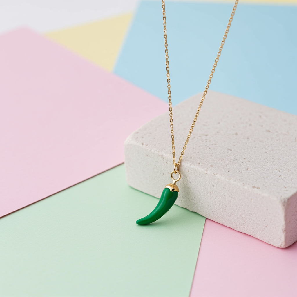 Minimal Altın Biber Kolye - Image 2