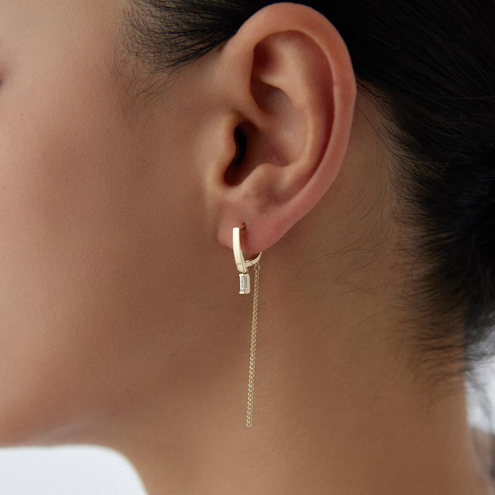 Minimal Altın Küpe - Image 2