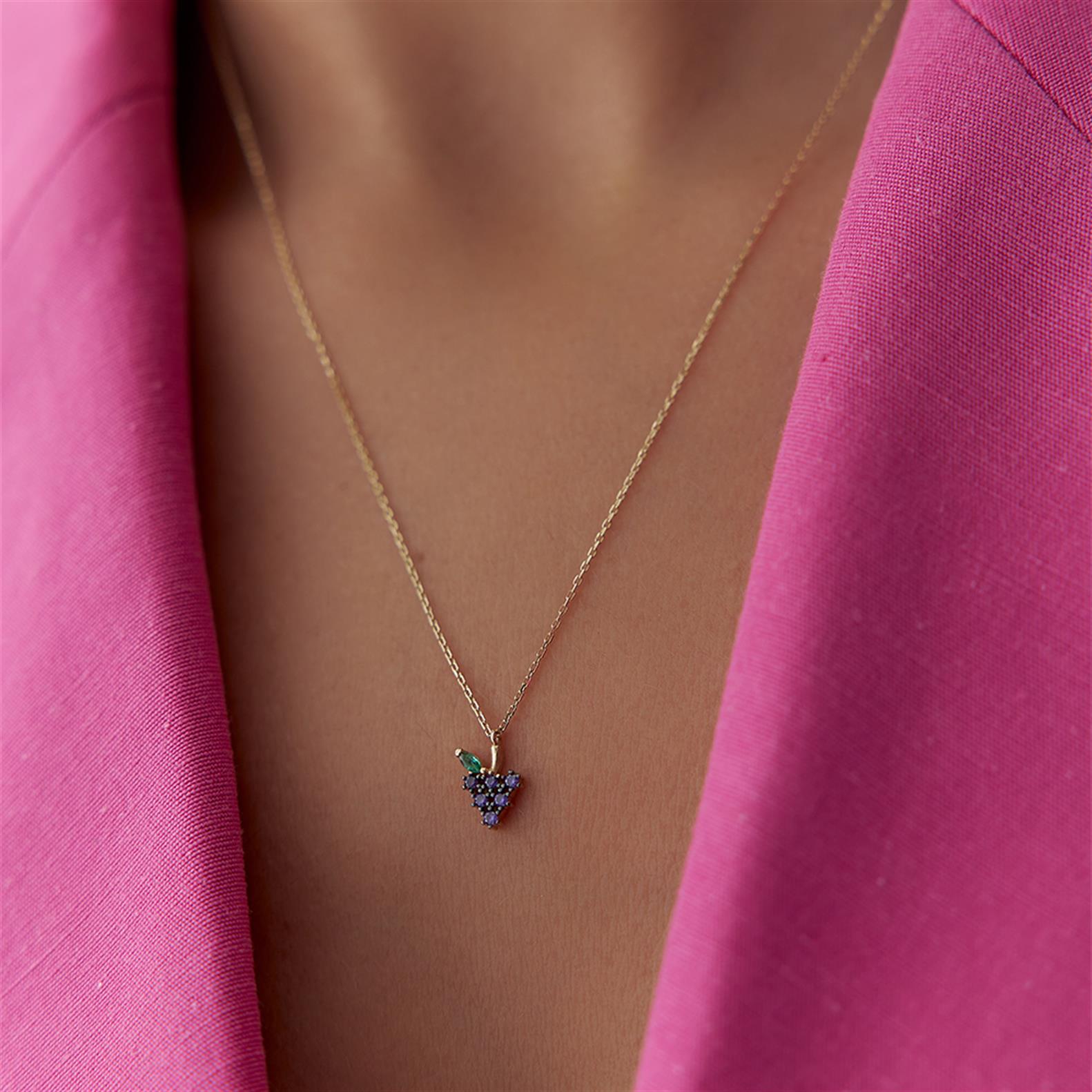 Minimal Altın Üzüm Kolye - Image 1