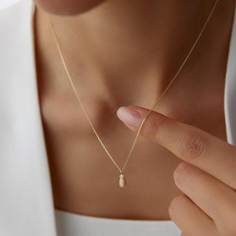 Minimal Ananas Altın Kolye - Image 2