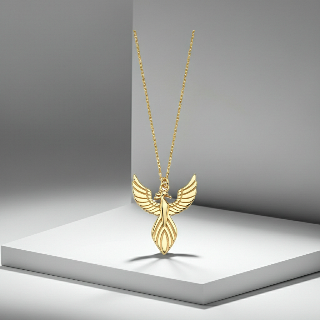 Minimal Anka Kuşu Altın Kolye - Image 7