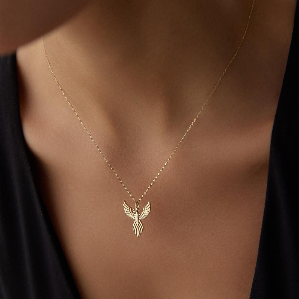 Minimal Anka Kuşu Altın Kolye - Image 3