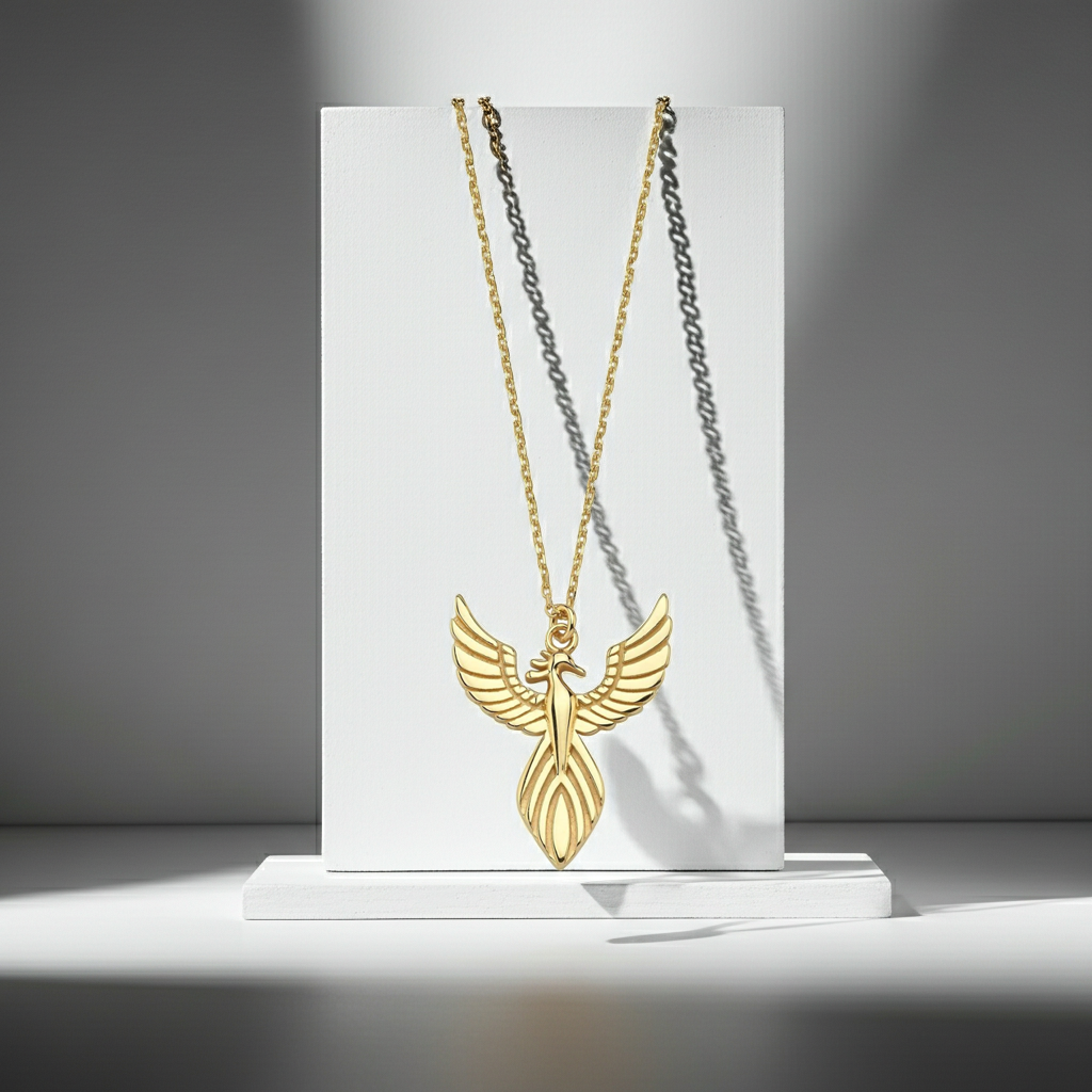 Minimal Anka Kuşu Altın Kolye - Image 9