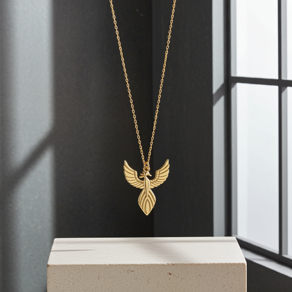 Minimal Anka Kuşu Altın Kolye - Image 4